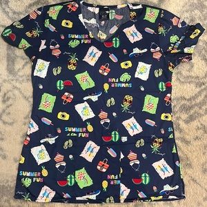 “Summer Fun” Scrub Top
